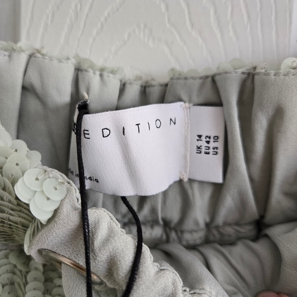 ASOS EDITION sequin jogger in sage green - Picture 3 of 6